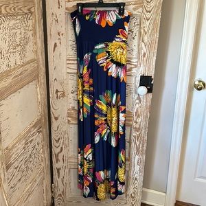 Colorful Floral True Light Maxi Skirt